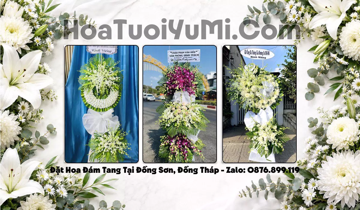 Vòng Hoa Viếng Xã Đồng Sơn, Tỉnh Đồng Tháp - Giao Kịp Giờ