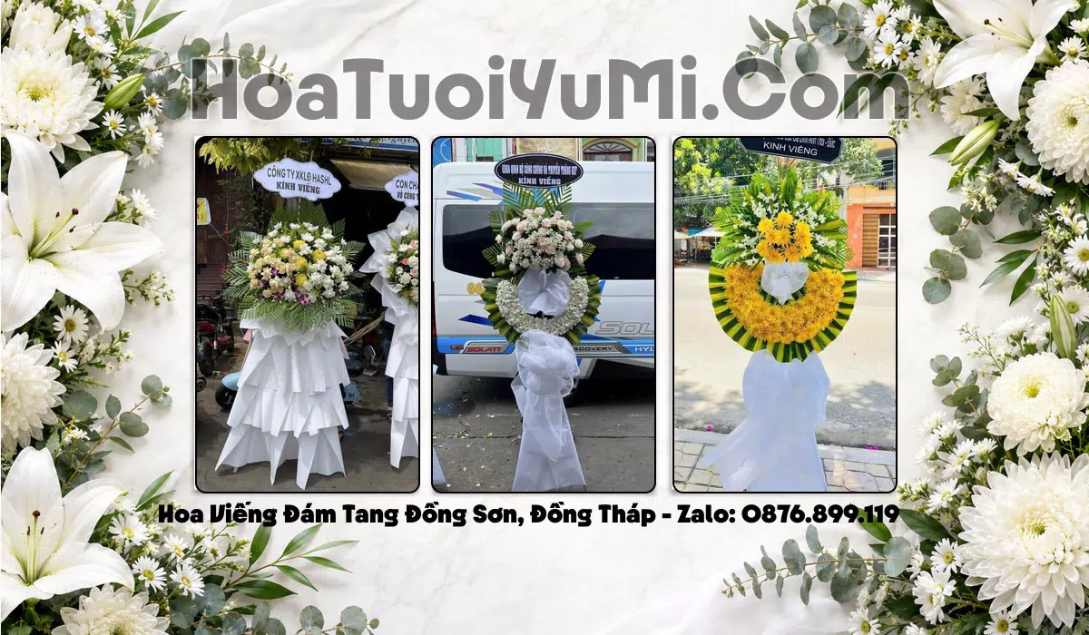 kệ hoa viếng tang lễ tại xã Đồng Sơn