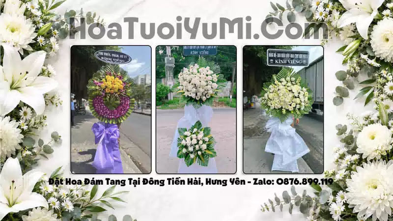 Đặt Hoa Viếng Đám Tang Tại Xã Đông Tiền Hải, Tỉnh Hưng Yên