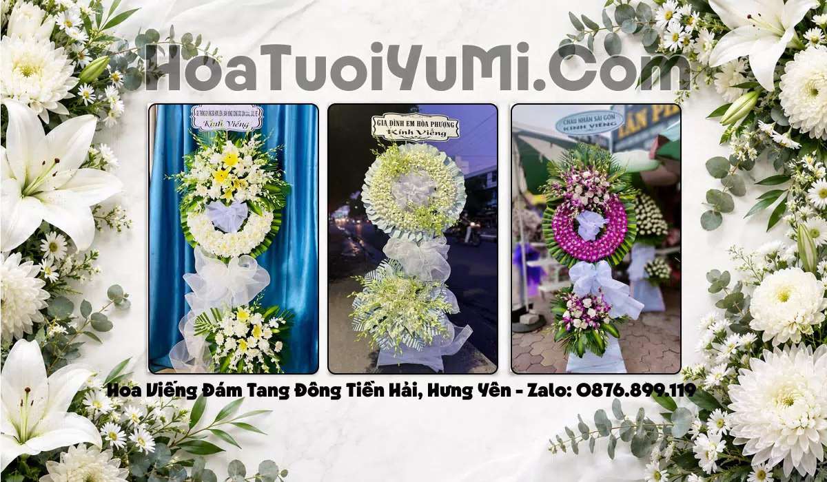 Vòng hoa tang lễ Xã Đông Tiền Hải giao tận nơi