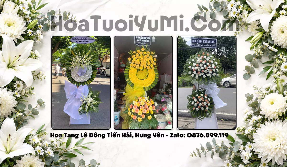 Kệ hoa viếng đám tang tại Xã Đông Tiền Hải