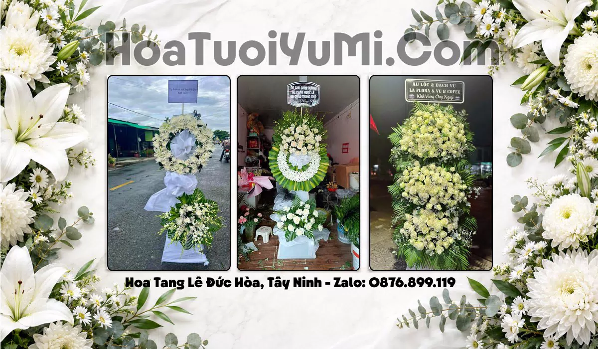 kệ hoa viếng Xã Đức Hòa