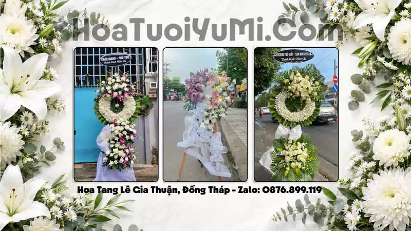 Vòng Hoa Viếng Xã Gia Thuận, Đồng Tháp - Giao Kịp Giờ