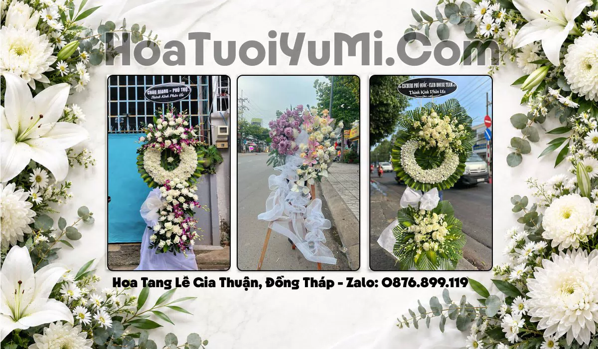 Vòng Hoa Viếng Xã Gia Thuận, Đồng Tháp - Giao Kịp Giờ