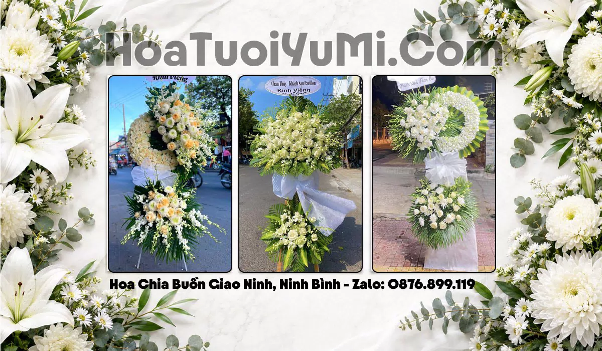 vòng hoa viếng tang lễ tại Xã Giao Ninh