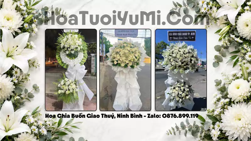Đặt Hoa Viếng Đám Tang Tại Xã Giao Thuỷ, Tỉnh Ninh Bình