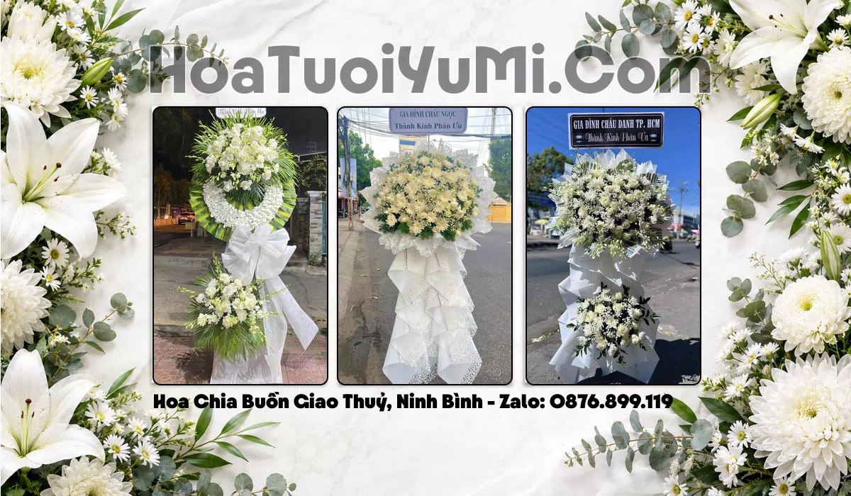 Đặt Hoa Viếng Đám Tang Tại Xã Giao Thuỷ, Tỉnh Ninh Bình