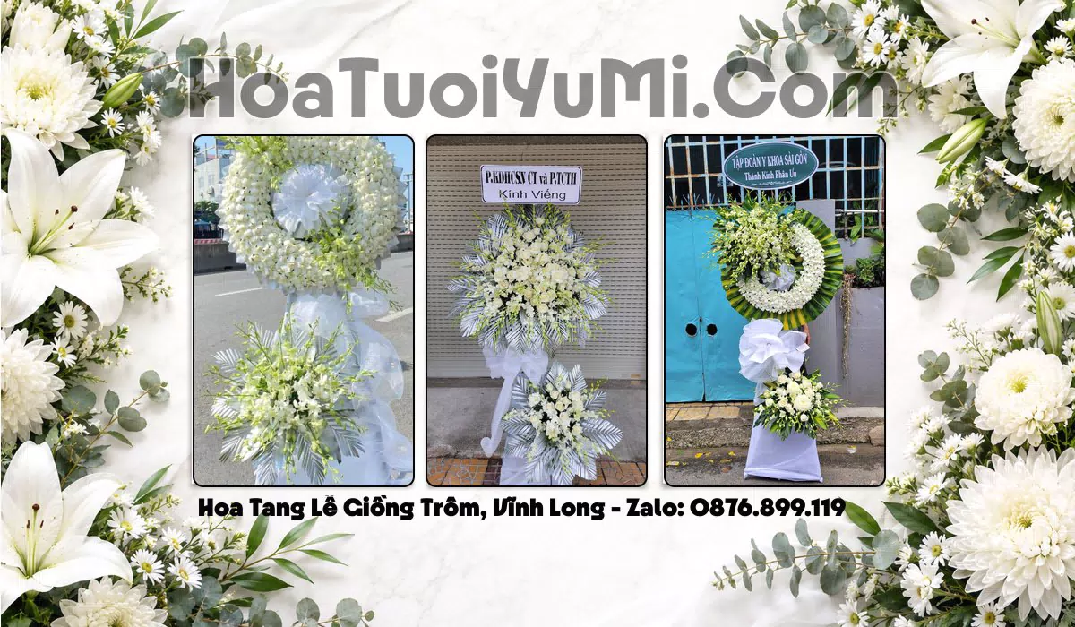 vòng hoa tang lễ Xã Giồng Trôm