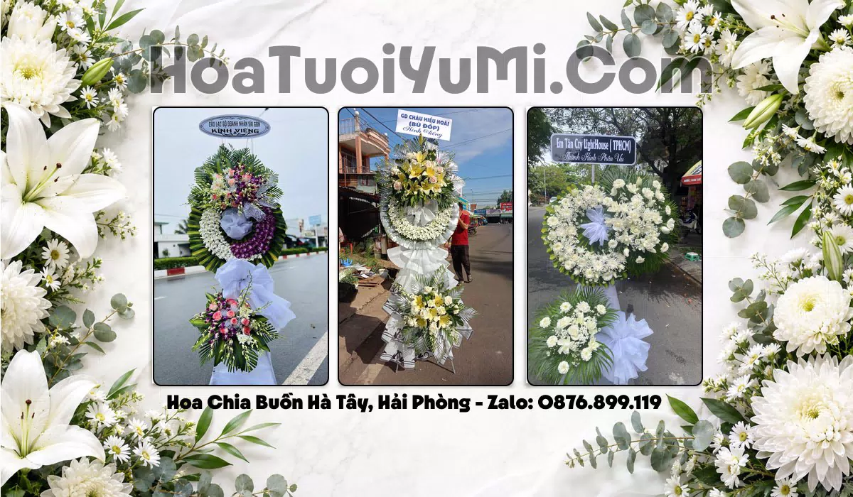 vòng hoa viếng tang lễ tại Xã Hà Tây, Hải Phòng