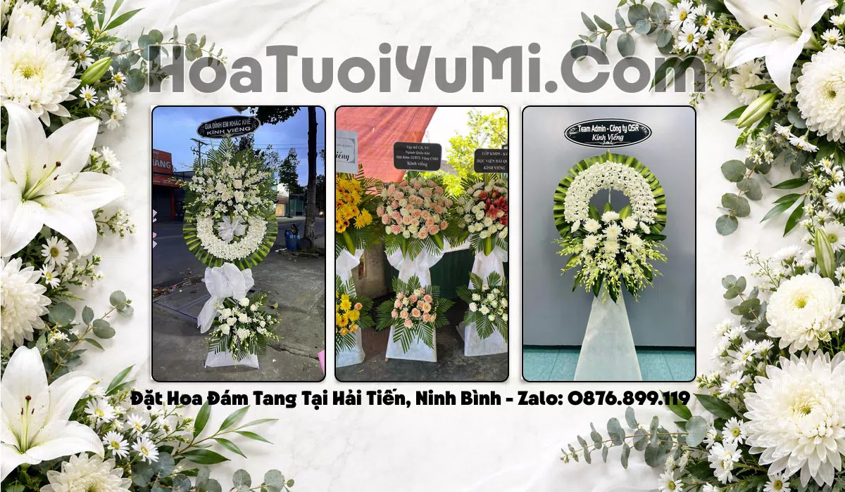 vòng hoa tang lễ Xã Hải Tiến Ninh Bình