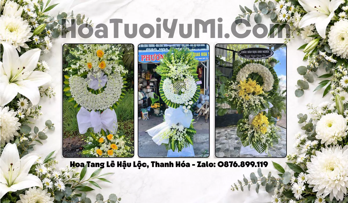 vòng hoa viếng tang lễ tại Xã Hậu Lộc