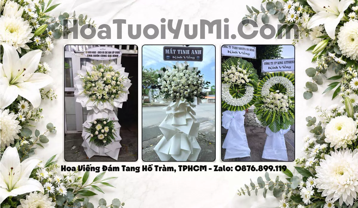 hoa viếng đám tang Xã Hồ Tràm