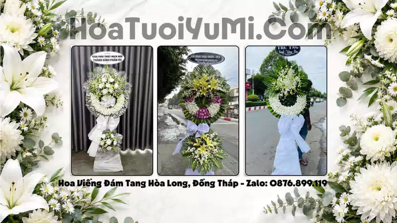 Đặt Hoa Viếng Đám Tang Tại Xã Hòa Long, Đồng Tháp