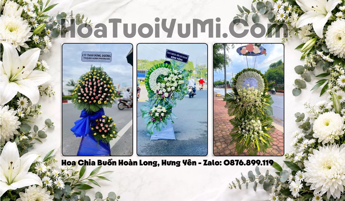 Kệ hoa chia buồn giao tại Xã Hoàn Long, Hưng Yên