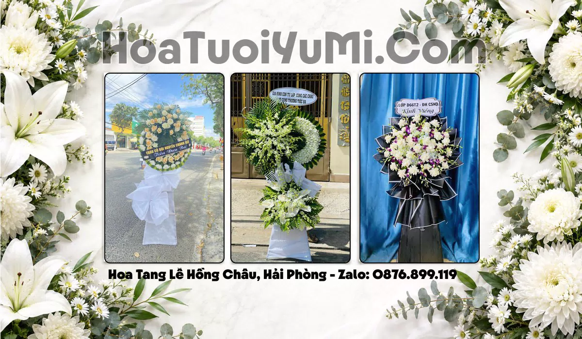 Đặt Hoa Viếng Đám Tang Tại Xã Hồng Châu, Thành Phố Hải Phòng