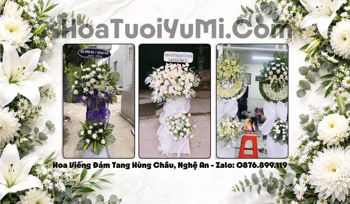 kệ hoa viếng tang lễ tại Xã Hùng Châu