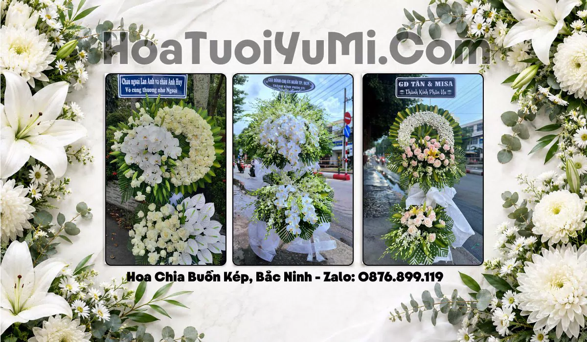 vòng hoa tang lễ Xã Kép