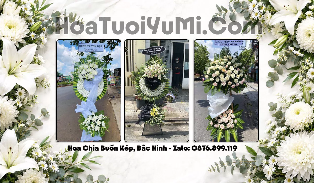 hoa chia buồn Xã Kép