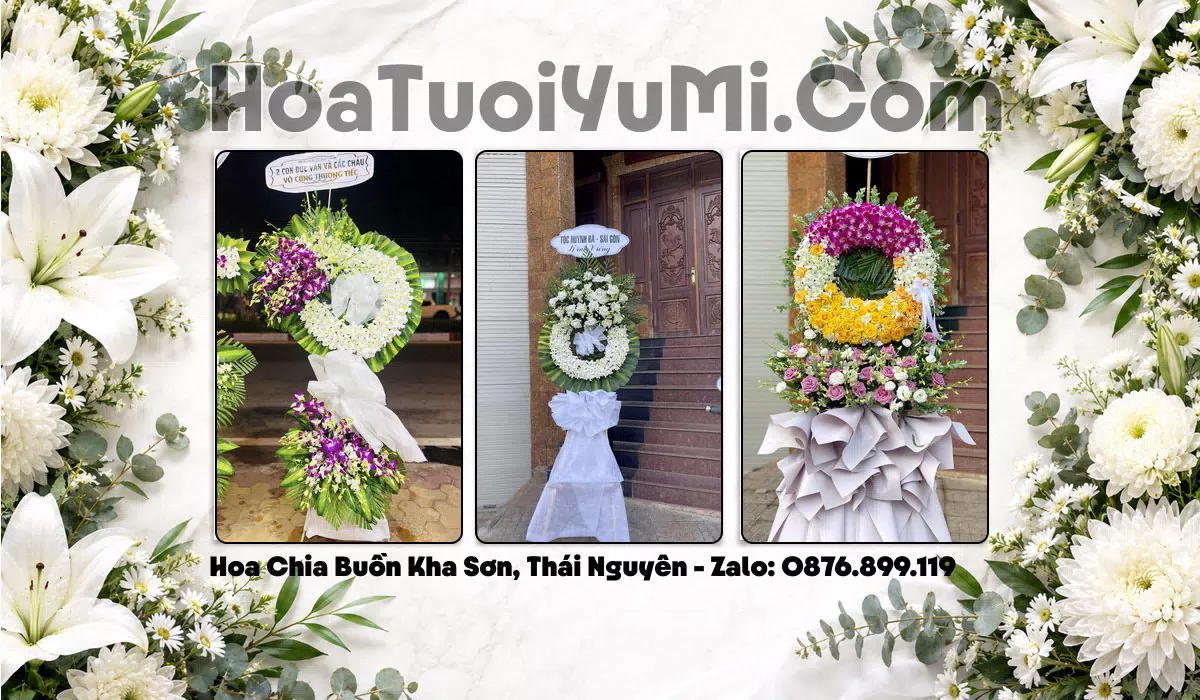 Vòng Hoa Viếng Xã Kha Sơn, Thái Nguyên - Giao Kịp Giờ