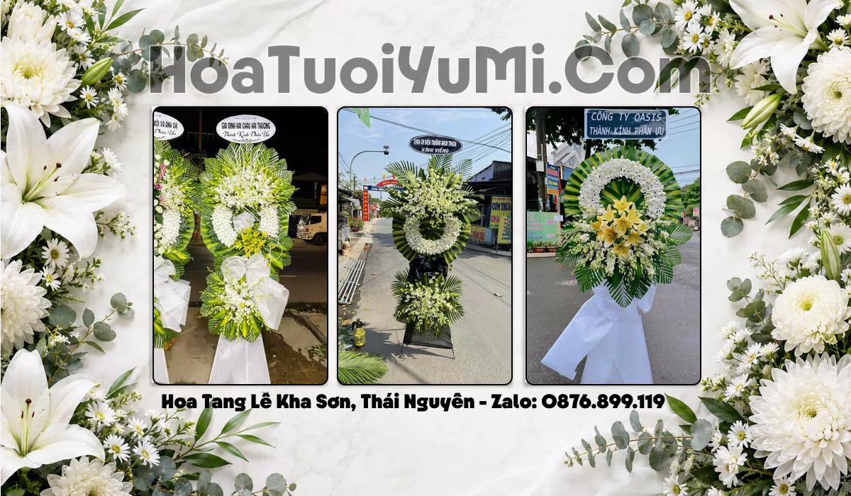 kệ hoa viếng đám tang Xã Kha Sơn