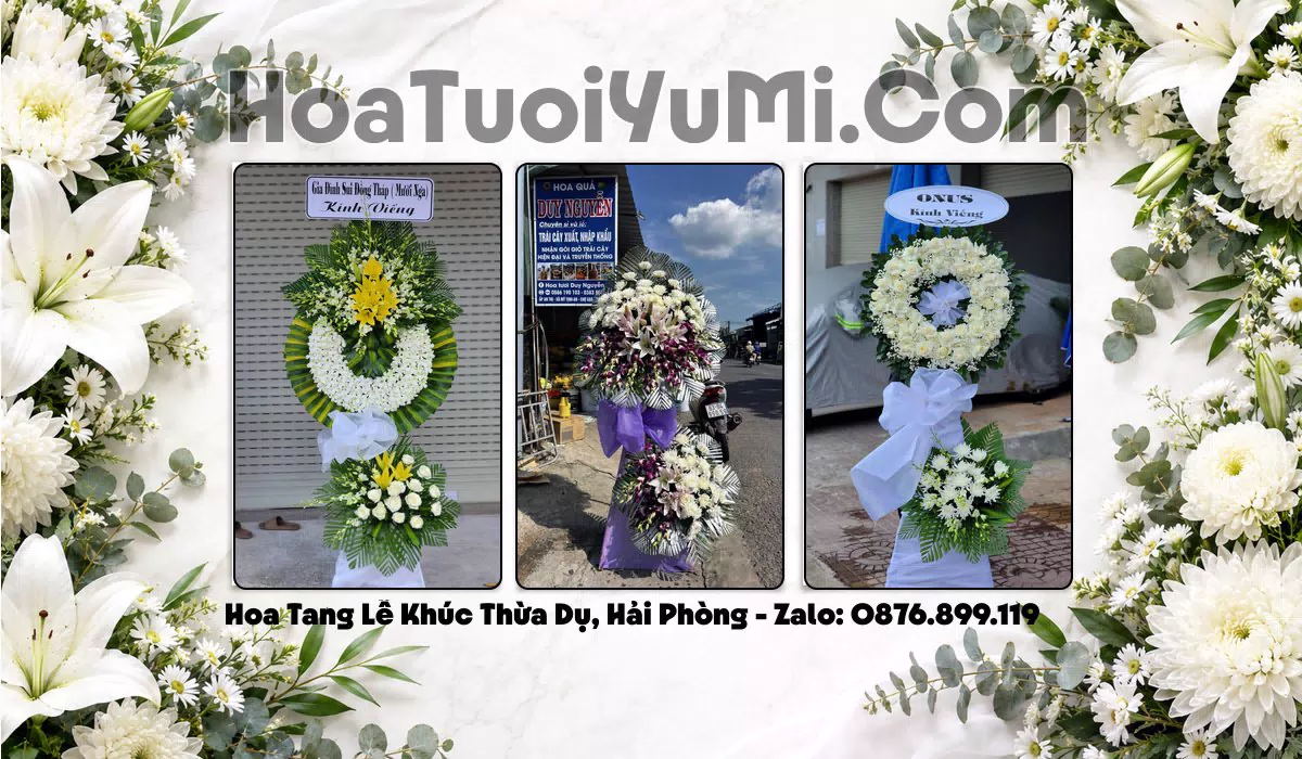 Đặt Vòng Hoa Chia Buồn Tại Xã Khúc Thừa Dụ, Hải Phòng