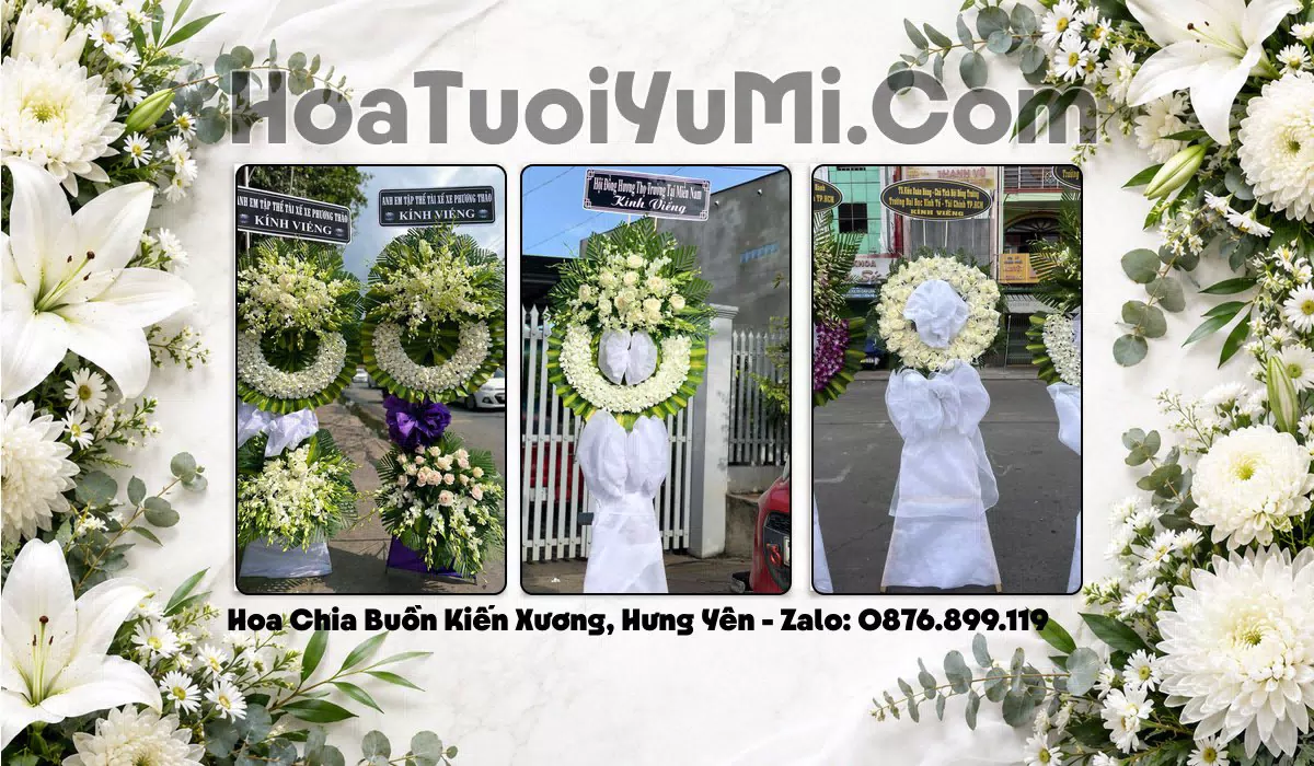 Đặt Vòng Hoa Đám Tang Tại Xã Kiến Xương, Tỉnh Hưng Yên