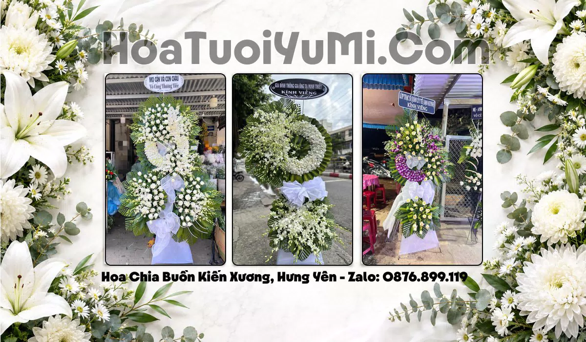 Vòng hoa đám tang giao tận nơi tại Xã Kiến Xương, Hưng Yên