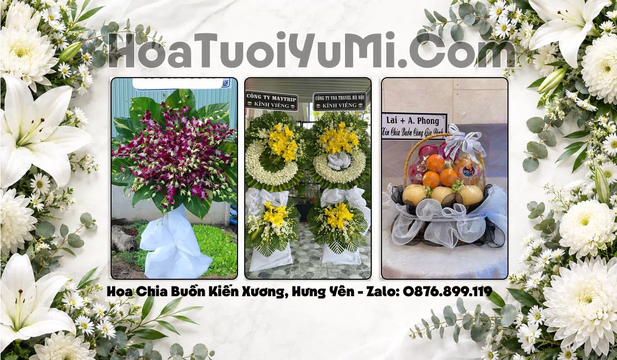 Kệ hoa viếng tang lễ giao tận nơi tại Xã Kiến Xương