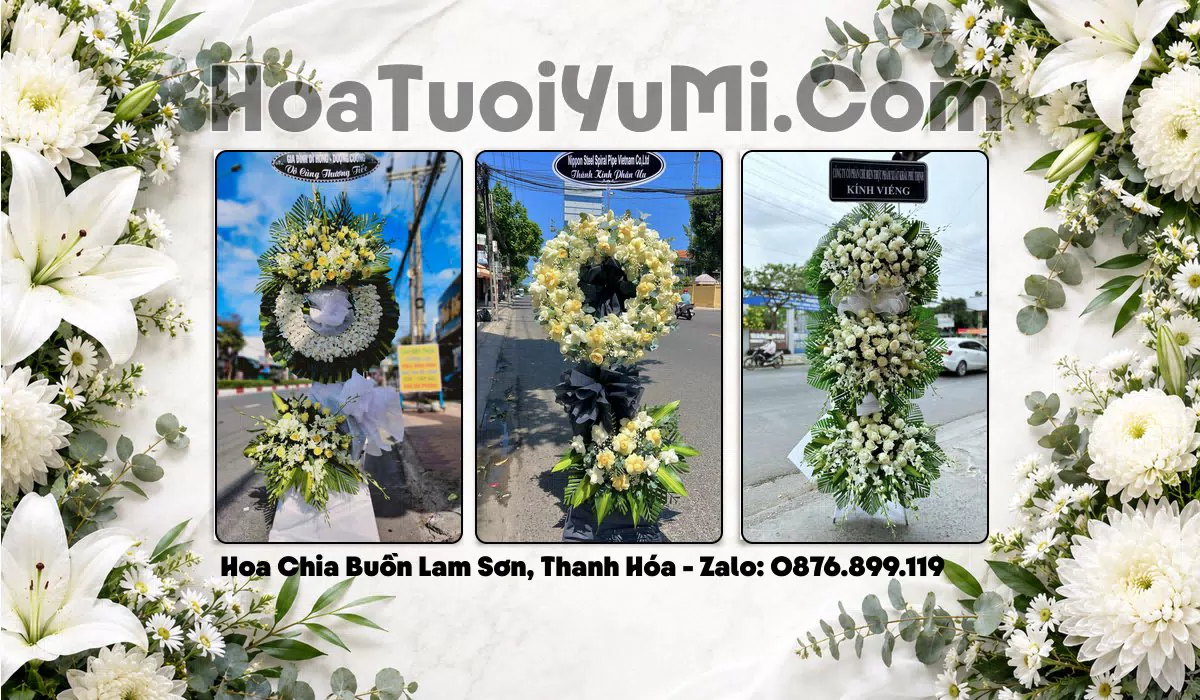 Vòng Hoa Viếng Xã Lam Sơn, Thanh Hóa - Giao Kịp Giờ