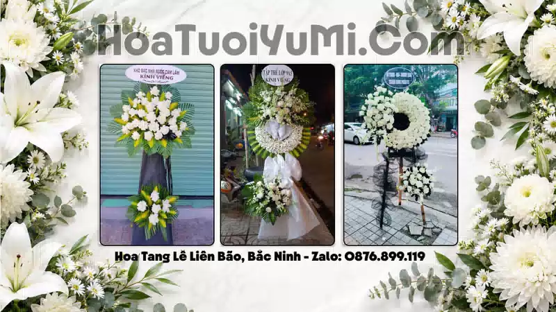 Đặt Vòng Hoa Đám Tang Tại Xã Liên Bão, Bắc Ninh