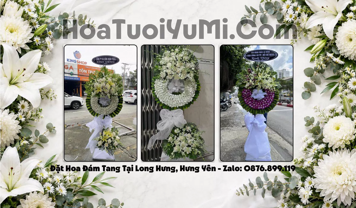 Đặt Vòng Hoa Chia Buồn Tại Xã Long Hưng, Tỉnh Hưng Yên