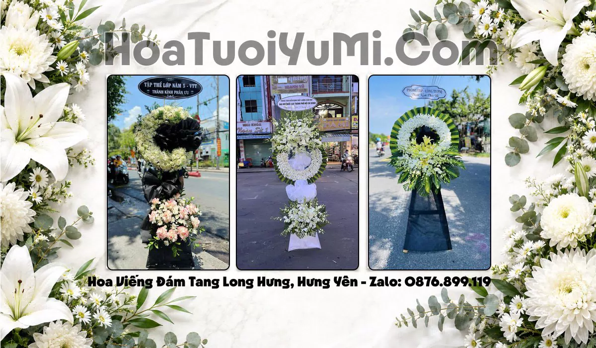 vòng hoa viếng đám tang Xã Long Hưng