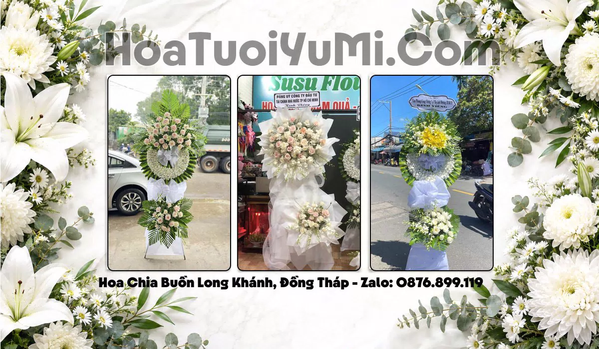 Vòng Hoa Viếng Xã Long Khánh, Tỉnh Đồng Tháp - Giao Kịp Giờ