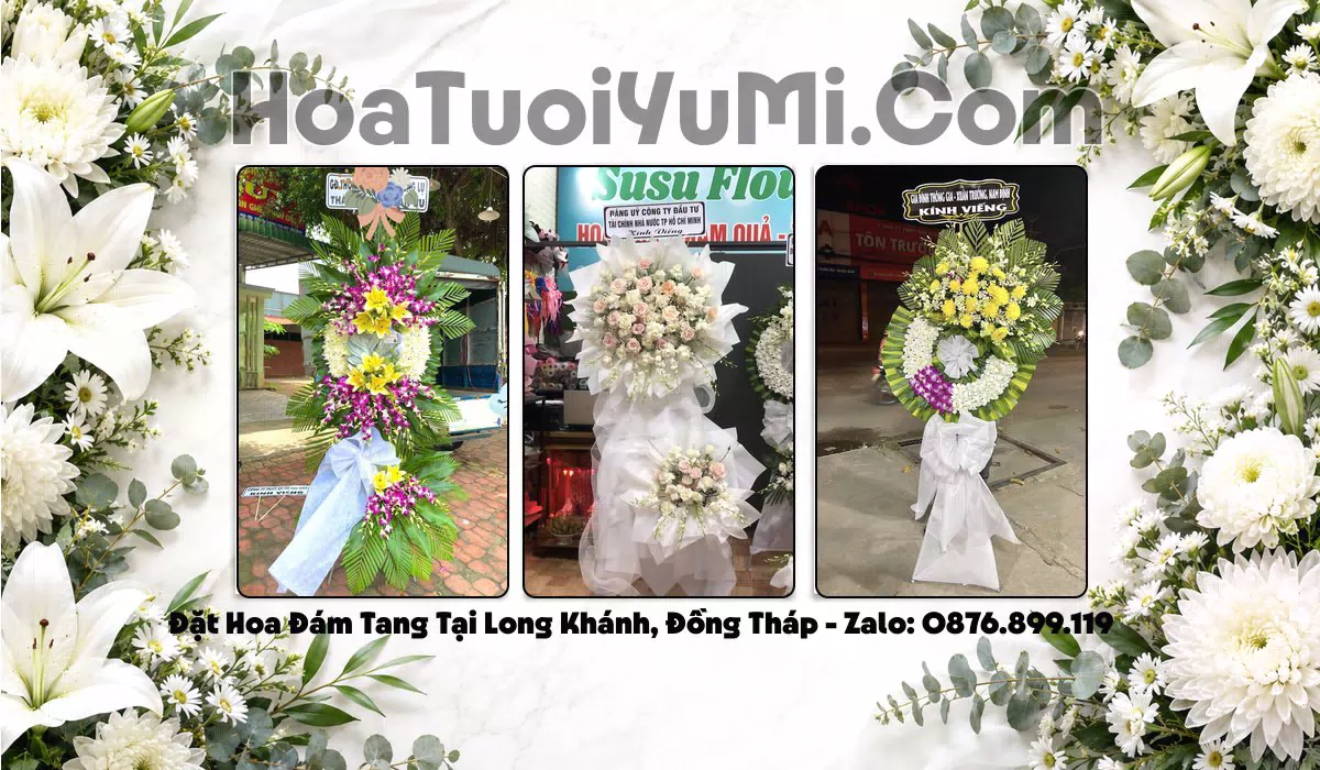 kệ hoa viếng tang lễ Xã Long Khánh