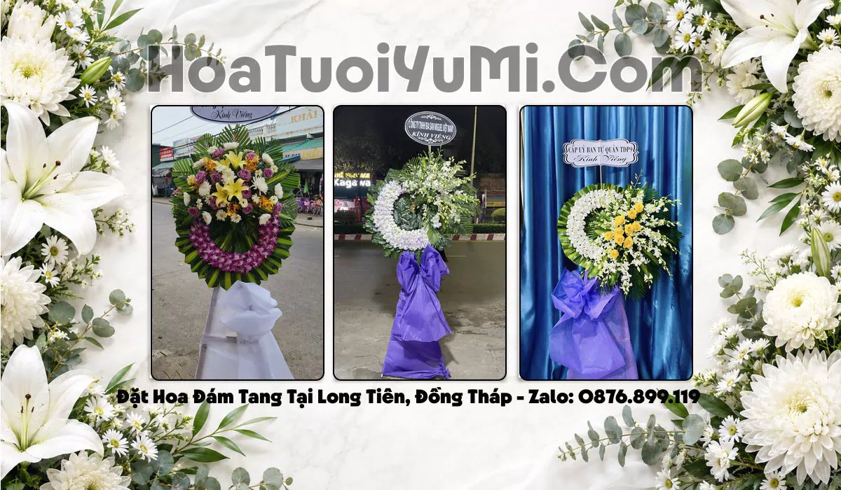 kệ hoa viếng đám tang tại Xã Long Tiên