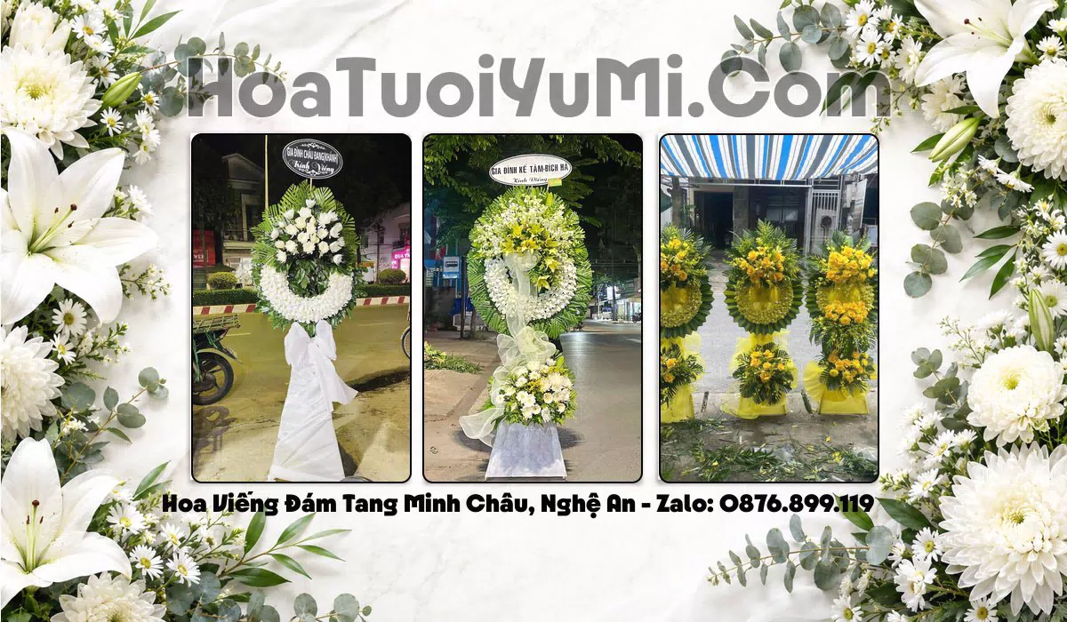 Đặt Vòng Hoa Chia Buồn Tại Xã Minh Châu, Nghệ An