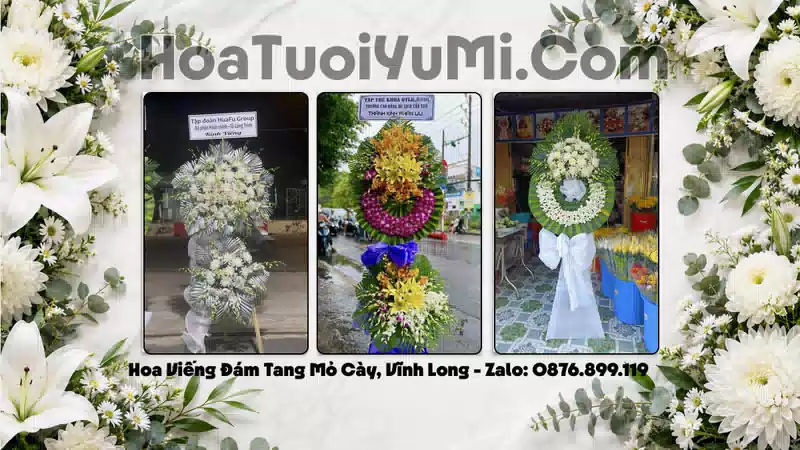 Đặt Hoa Viếng Đám Tang Tại Xã Mỏ Cày, Vĩnh Long