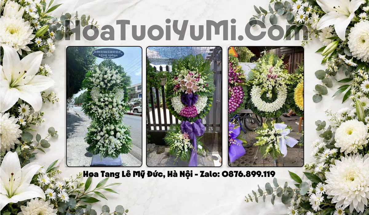 Vòng hoa tang lễ tại Xã Mỹ Đức, Thành phố Hà Nội