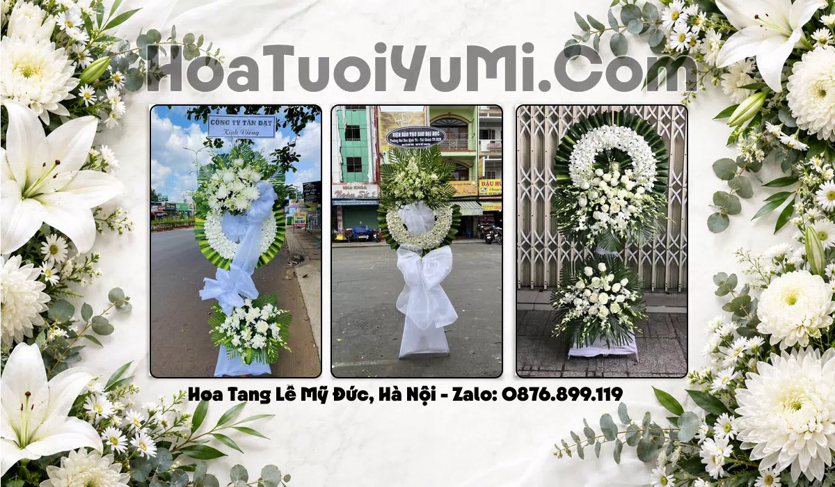 Kệ hoa viếng đám tang tại Xã Mỹ Đức
