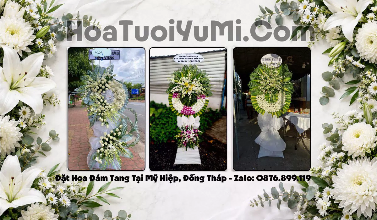 Vòng hoa tang lễ giao tận nơi tại Xã Mỹ Hiệp, Đồng Tháp