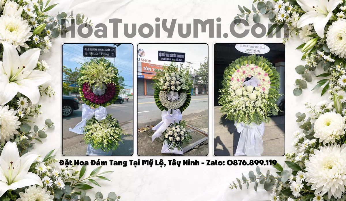 Vòng Hoa Viếng Xã Mỹ Lệ, Tỉnh Tây Ninh - Giao Kịp Giờ