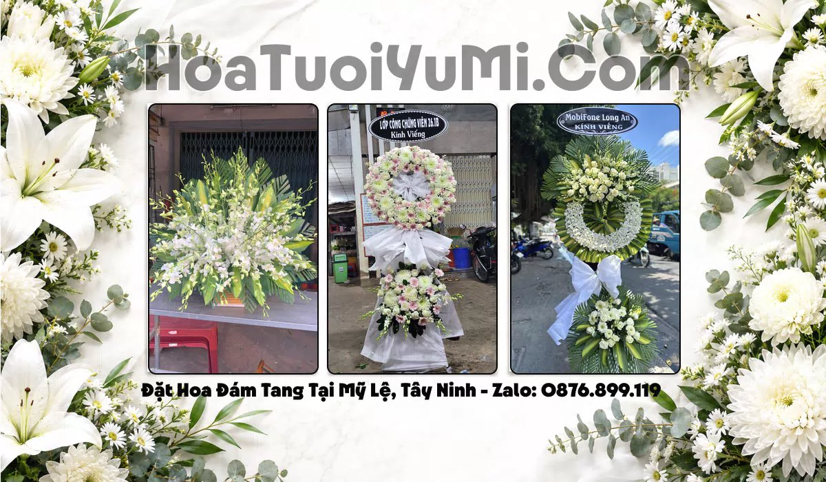 Vòng hoa viếng tại Xã Mỹ Lệ, Tỉnh Tây Ninh