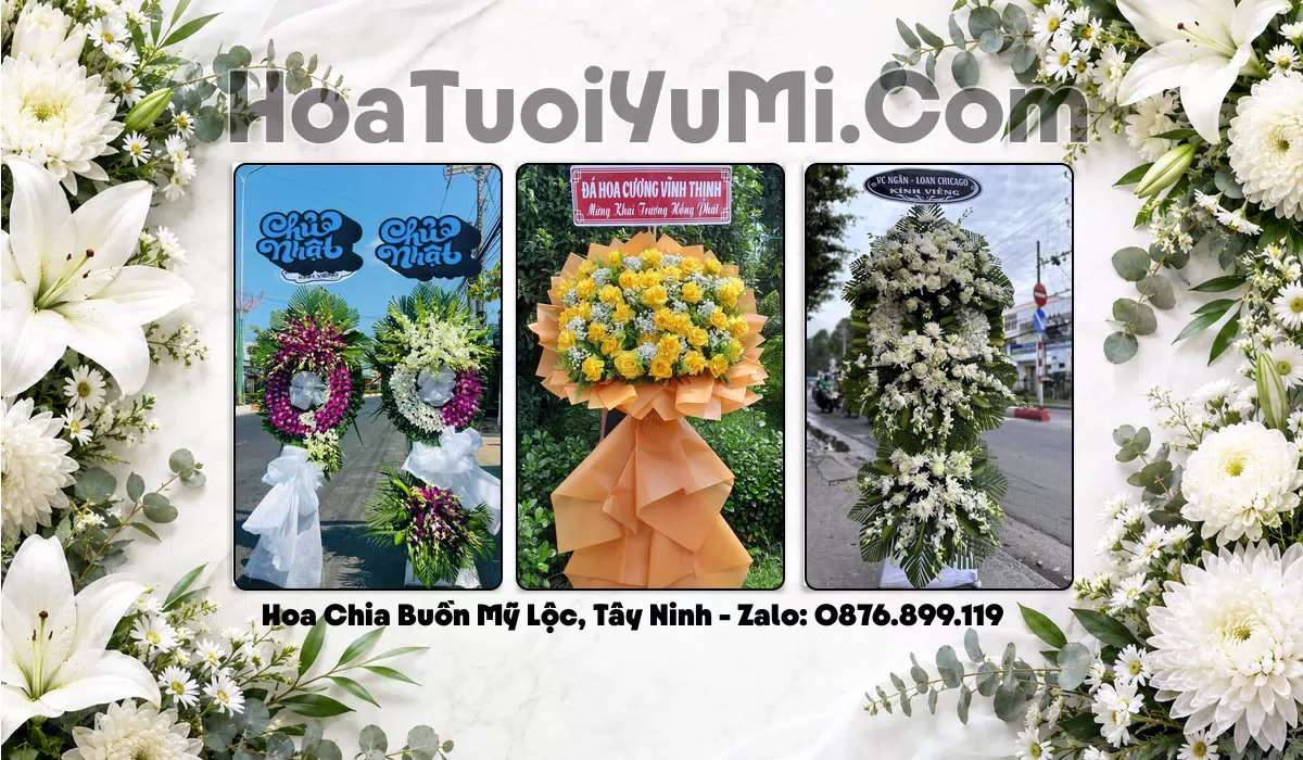 vòng hoa viếng tại Xã Mỹ Lộc Tây Ninh