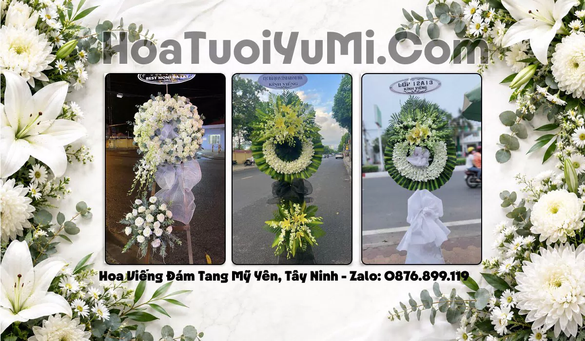 vòng hoa chia buồn tại Xã Mỹ Yên Tây Ninh
