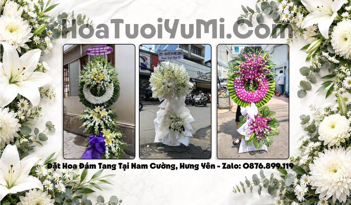 Đặt Hoa Viếng Đám Tang Tại Xã Nam Cường, Tỉnh Hưng Yên