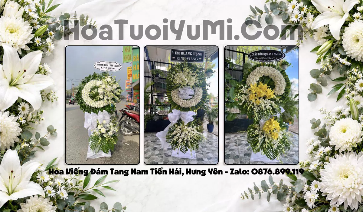 Kệ hoa viếng tang lễ tại Xã Nam Tiền Hải, Tỉnh Hưng Yên