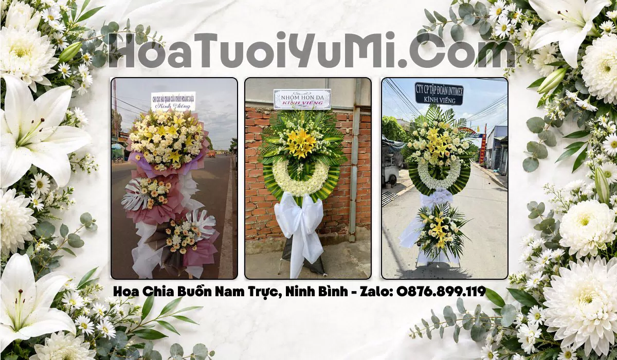 Kệ hoa tang lễ HoaTuoiYuMi.Com tại Xã Nam Trực, Tỉnh Ninh Bình