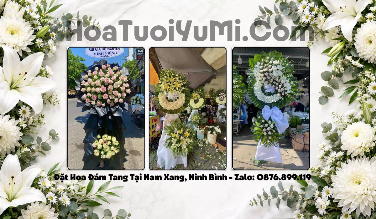 vòng hoa tang lễ Xã Nam Xang Ninh Bình