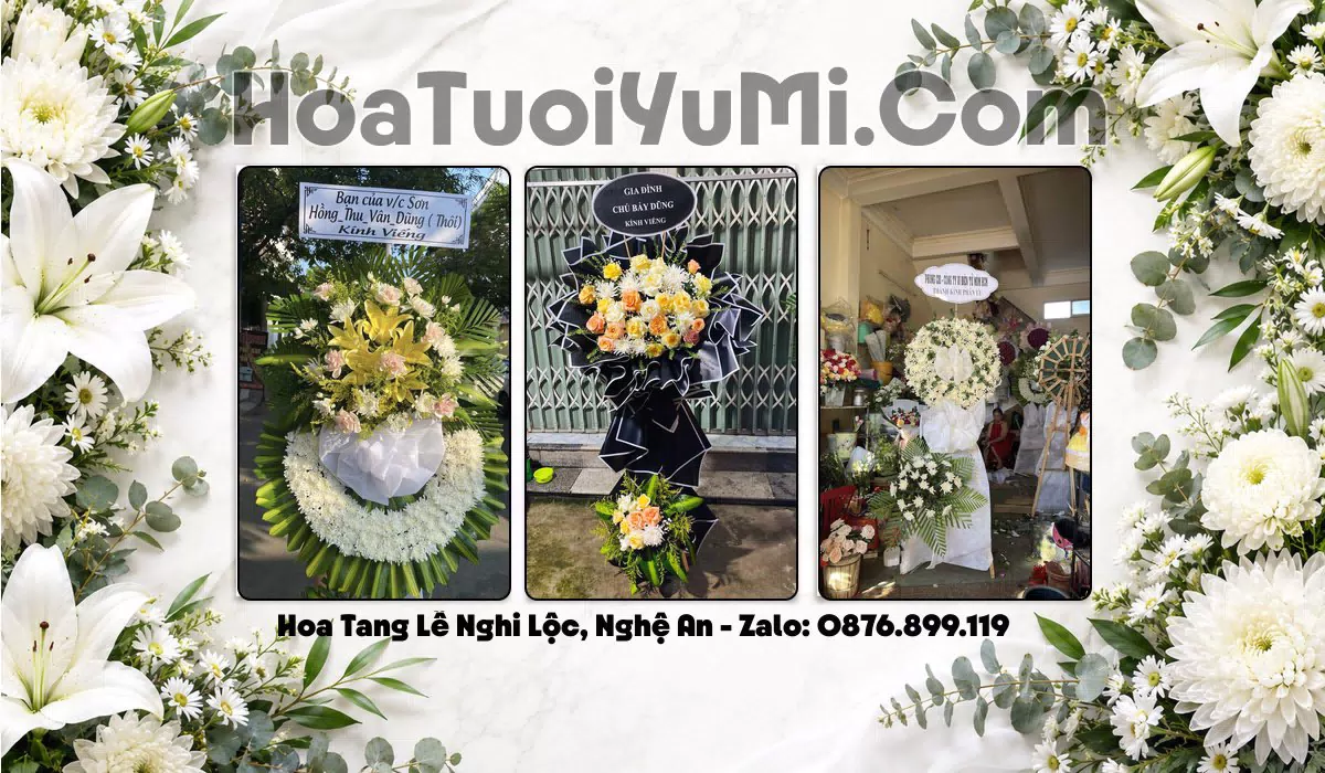 Vòng hoa chia buồn giao tận nơi tại Xã Nghi Lộc, Nghệ An