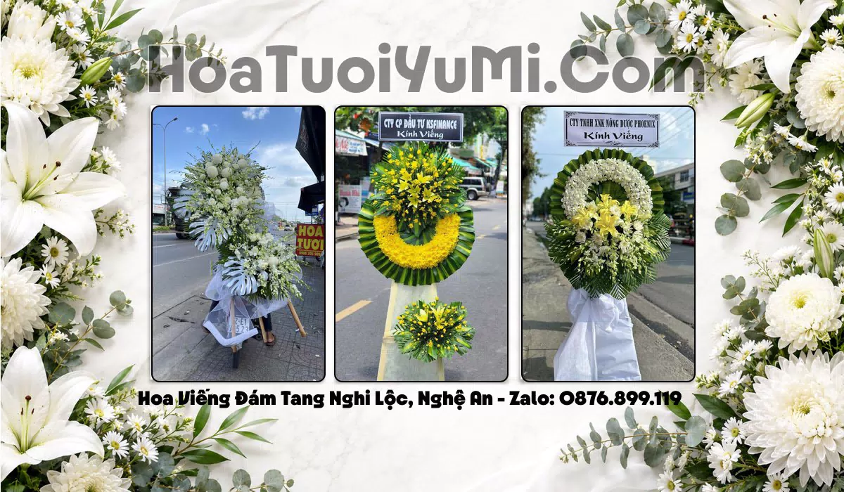 Kệ hoa viếng tang lễ giao tận nơi tại Xã Nghi Lộc, Nghệ An